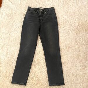 Madewell The Perfect Vintage Jean Dark Grey Wash Size 28